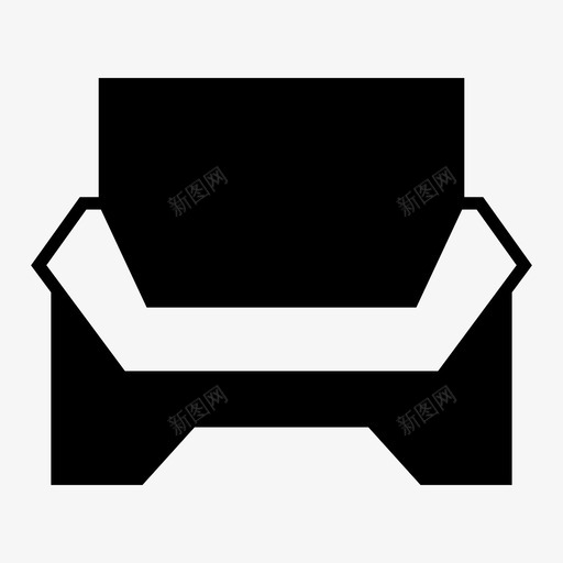 沙发椅子休息室图标svg_新图网 https://ixintu.com 休息室 半沙发 座椅 椅子 沙发
