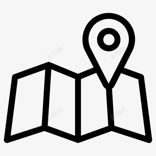 地图方向位置图标svg_新图网 https://ixintu.com 位置 地图 地图针 方向
