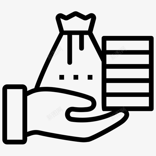 储蓄手头现金现金图标svg_新图网 https://ixintu.com 会计行图标 储蓄 商品成本 小额 手头现金 现金 现金支付