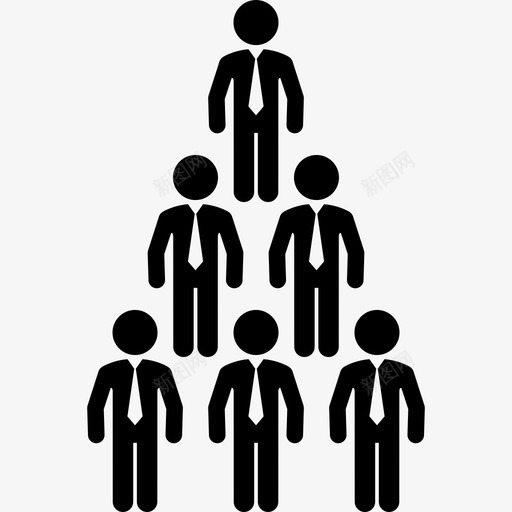 金字塔团队商人图表图标svg_新图网 https://ixintu.com 商人 图表 组织 结构 金字塔团队