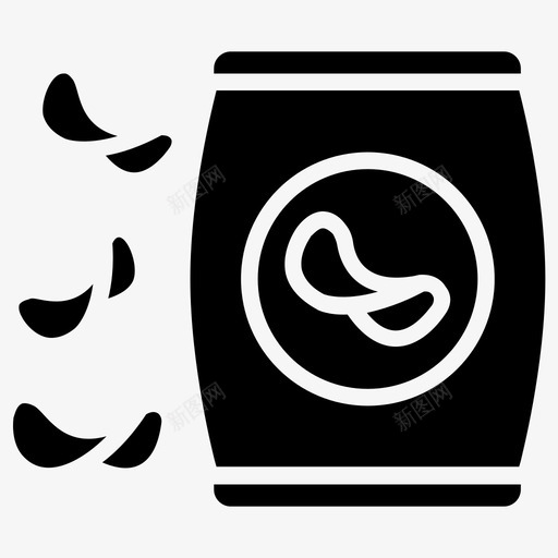 薯片油炸土豆薯条图标svg_新图网 https://ixintu.com 油炸土豆 薯条 薯片 餐馆字形图标