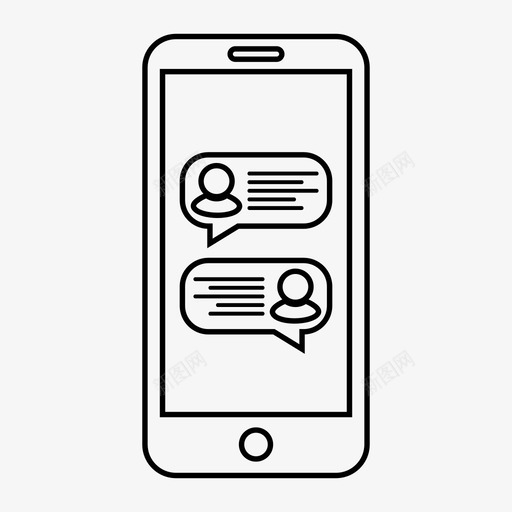 社交媒体连接共享图标svg_新图网 https://ixintu.com 共享 短信 社交媒体 连接