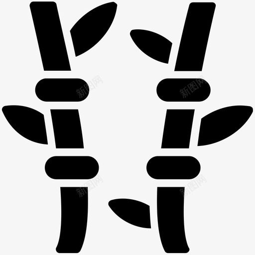 竹子竹笋天然产品图标svg_新图网 https://ixintu.com 天然产品 护肤品 竹子 竹笋 美容院雕文图标