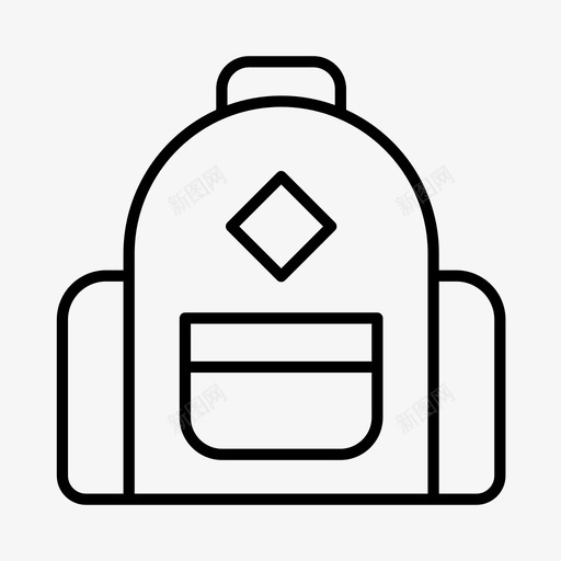 背包书包教育图标svg_新图网 https://ixintu.com 书包 学校 教育 背包
