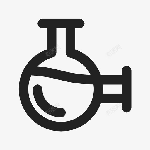 双颈圆底烧瓶瓶子灯泡图标svg_新图网 https://ixintu.com 化学 双颈圆底烧瓶 灯泡 瓶子 科学