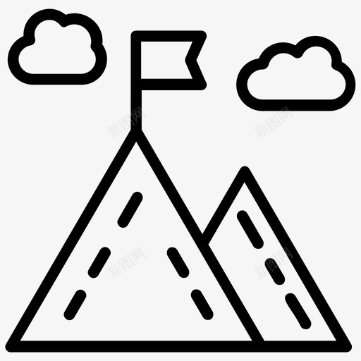 成功使命成就最终目标图标svg_新图网 https://ixintu.com 人力资源线图标 山脉 成功使命 成就 最终目标 目标实现
