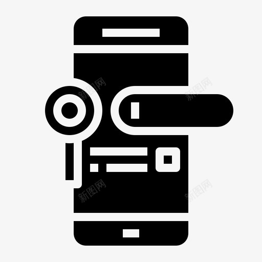 搜索移动电话图标svg_新图网 https://ixintu.com 手机 搜索 智能手机 电话 移动