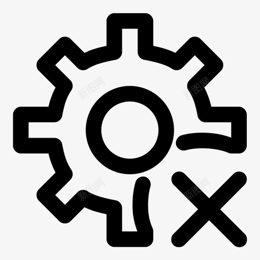 齿轮故障cencel错误图标svg_新图网 https://ixintu.com cencel 错误 齿轮故障