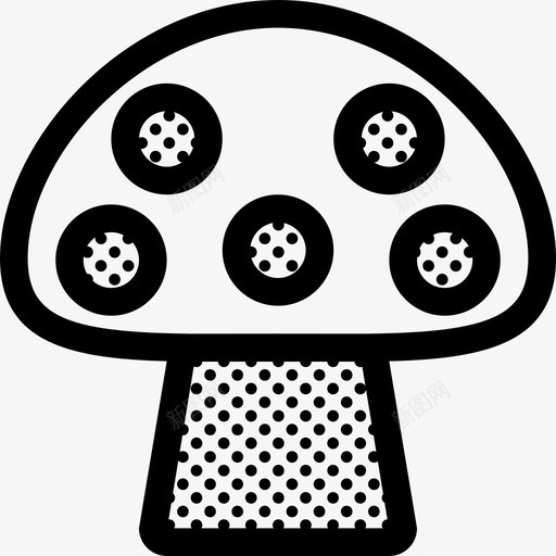 蘑菇香菇真菌图标svg_新图网 https://ixintu.com 杂色圆点 真菌 菌类 蔬菜 蘑菇 香菇