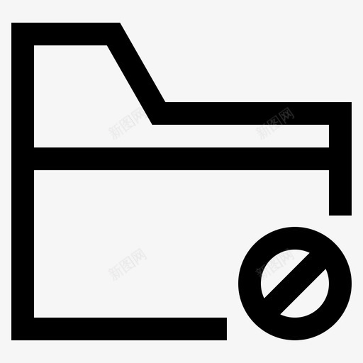 拒绝文件夹权限图标svg_新图网 https://ixintu.com 拒绝 文件夹 权限 用户界面