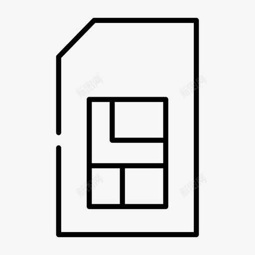 sim卡芯片存储卡图标svg_新图网 https://ixintu.com sim卡 存储卡 硬件gabthin 芯片