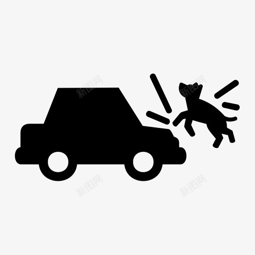 车祸意外保险撞车图标svg_新图网 https://ixintu.com 宠物 意外保险 撞车 车祸