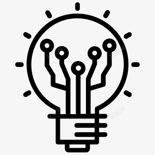 技术创造力开发顺序图标svg_新图网 https://ixintu.com 人工智能线图标 创新 创造力 工艺 开发顺序 技术