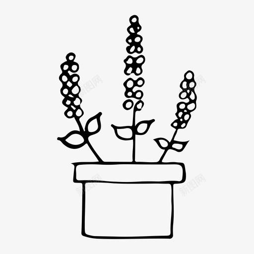 花盆室内植物自然图标svg_新图网 https://ixintu.com 室内植物 植物 自然 花盆