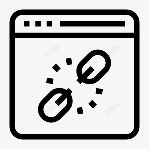 网页链接中断internet联机图标svg_新图网 https://ixintu.com internet windows和应用程序 网页 网页链接中断 联机