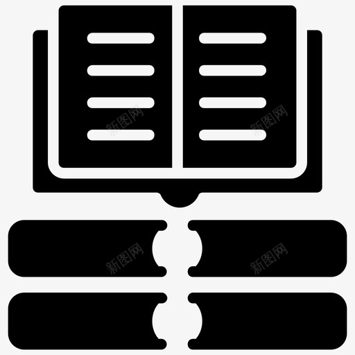 打开书本教育知识管理图标svg_新图网 https://ixintu.com 人力资源字形图标 学习 打开书本 教育 知识管理