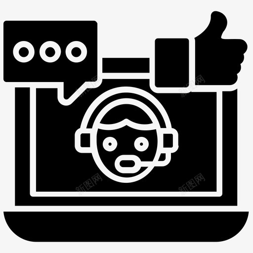 在线咨询在线客户支持在线支持解决方案图标svg_新图网 https://ixintu.com 在线咨询 在线培训的员工 在线客户支持 在线支持解决方案 网络和通信字形图标