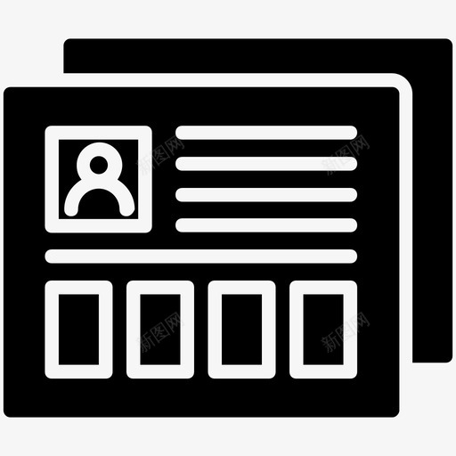 简介传记个人资料图标svg_新图网 https://ixintu.com 个人资料 企业管理字形图标 传记 用户档案 简介 简历