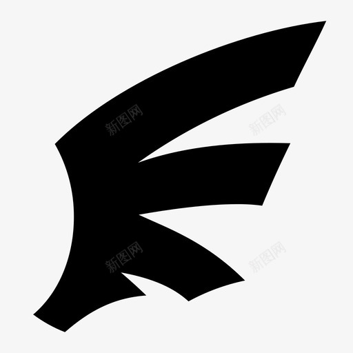 翅膀帽檐鳍图标svg_新图网 https://ixintu.com 侧翼 帽檐 翅膀 苍蝇 鳍