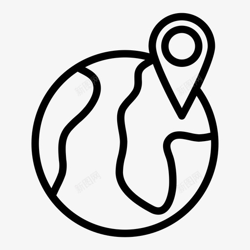 世界地图目的地地球图标svg_新图网 https://ixintu.com 世界地图 地球 夏天 旅行 暑假 目的地