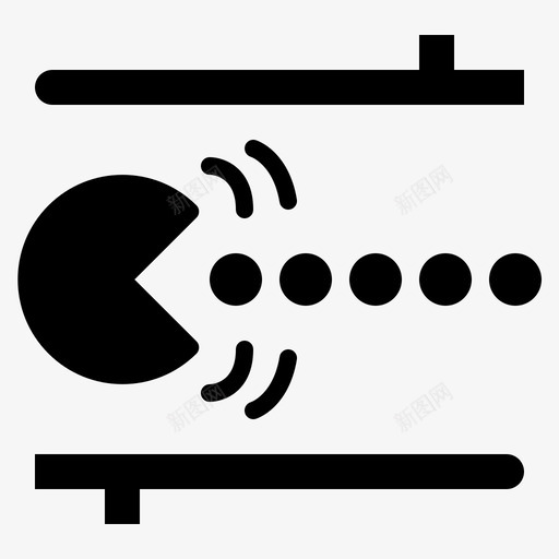 pacman游戏视频游戏图标svg_新图网 https://ixintu.com pacman 游戏 游戏实心 视频游戏