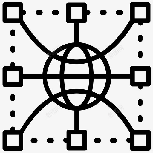 互联网事物全球通信互联网接入图标svg_新图网 https://ixintu.com 互联网事物 互联网接入 互联网连接 人工智能线图标 全球通信 在线存在 物联网