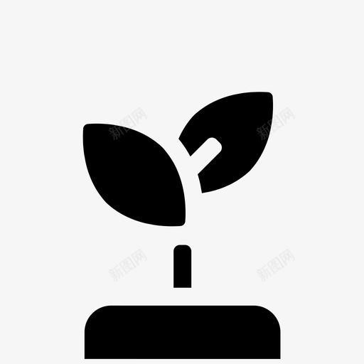 生长发育叶图标svg_新图网 https://ixintu.com 发育 叶 幼芽 植物 生长 芽