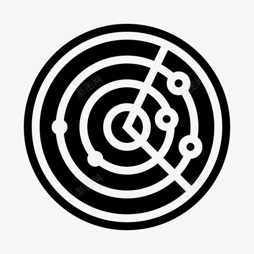 雷达区域电子图标svg_新图网 https://ixintu.com 信号 区域 场所 电子 通信 雷达