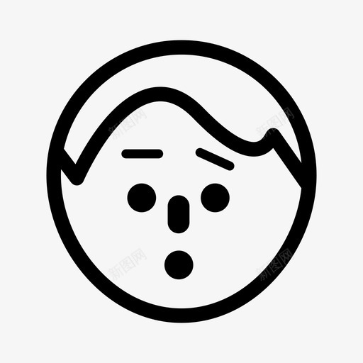 惊讶困惑不相信图标svg_新图网 https://ixintu.com 不相信 个人感觉 哇 困惑 害怕 惊讶 震惊