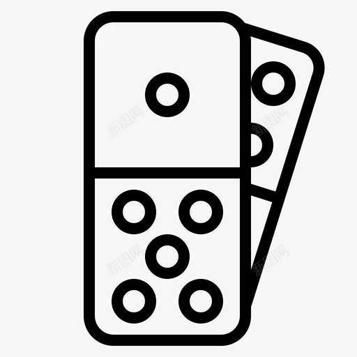 多米诺骨牌游戏休闲图标svg_新图网 https://ixintu.com 休闲 多米诺骨牌 棋子 游戏 赌场