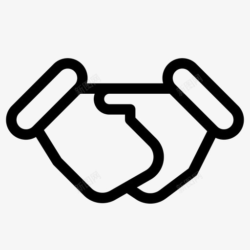 交易协议合同图标svg_新图网 https://ixintu.com 交易 协议 合作伙伴 合同 基本图标集 握手