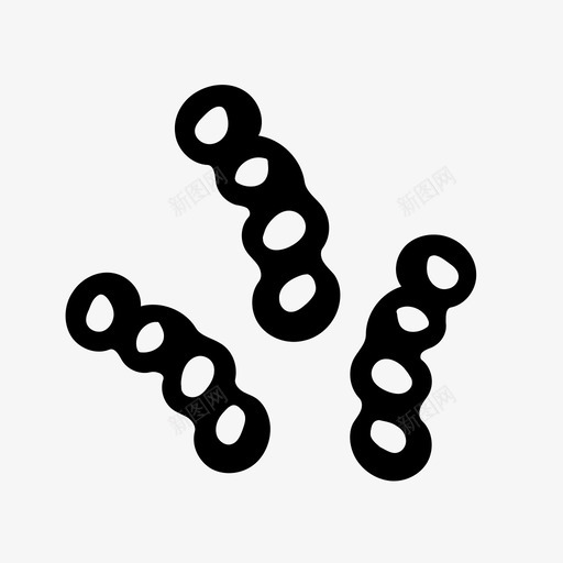 微生物细菌串珠图标svg_新图网 https://ixintu.com 串珠 培养皿培养 微生物 科学 细菌