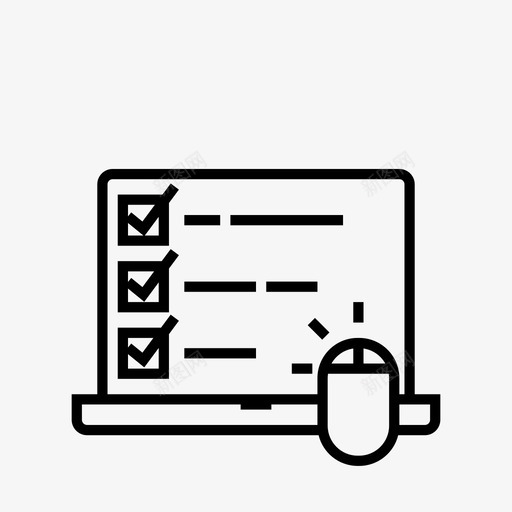 检查列表业务点击图标svg_新图网 https://ixintu.com 业务 技术 数字 检查列表 点击 网络开发