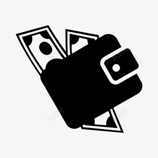 生意现金钱图标svg_新图网 https://ixintu.com 现金 生意 钱 钱包
