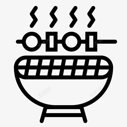 烧烤烹饪夏季聚会图标svg_新图网 https://ixintu.com 夏季聚会 烧烤 烹饪
