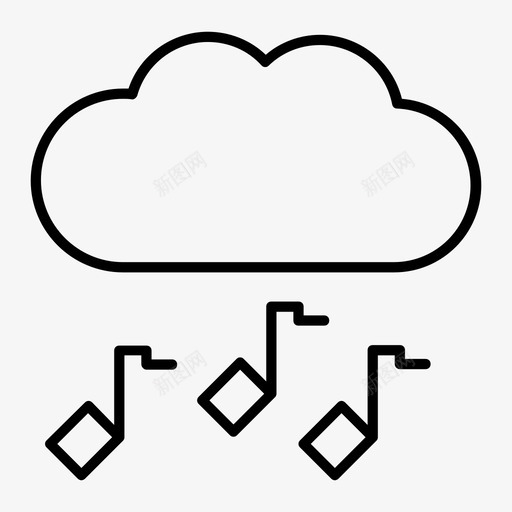 云音乐薄图标svg_新图网 https://ixintu.com 云 音乐薄