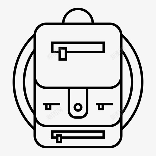 背包书包肩包图标svg_新图网 https://ixintu.com 书包 学校 学生包 肩包 背包