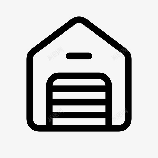 仓库车库库存图标svg_新图网 https://ixintu.com 仓储 仓库 基本图标集 库存 物流 车库