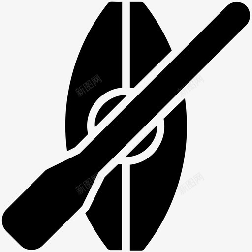 划船独木舟奥运会图标svg_新图网 https://ixintu.com 划船 奥林匹克标志 奥运会 水上运动 独木舟