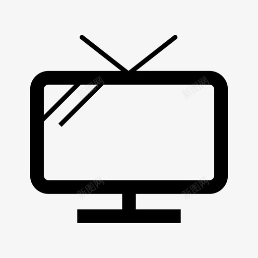 电视有线电视家庭图标svg_新图网 https://ixintu.com 家庭 平板电视 新闻 有线电视 电视