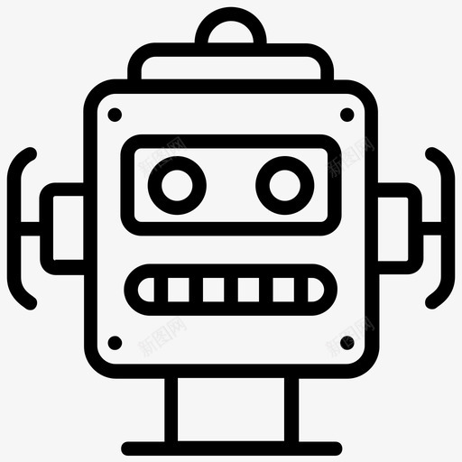 机器人人工智能机器人自动化图标svg_新图网 https://ixintu.com 人工智能机器人 人工智能线图标 人形脸 机器人 机器人脸 自动化 超级智能
