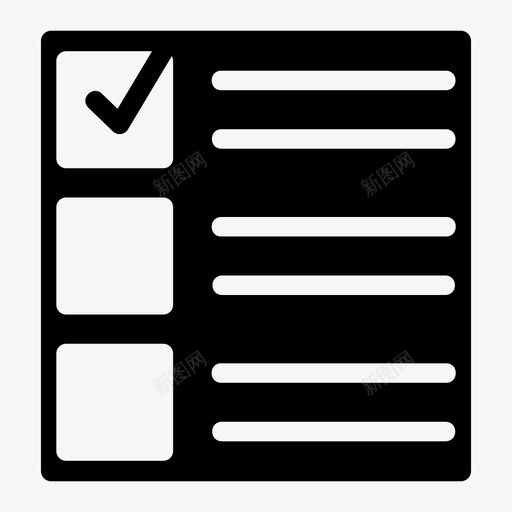 列表复选标记检查表图标svg_新图网 https://ixintu.com 列表 列表项 复选标记 检查表 菜单列表 选择