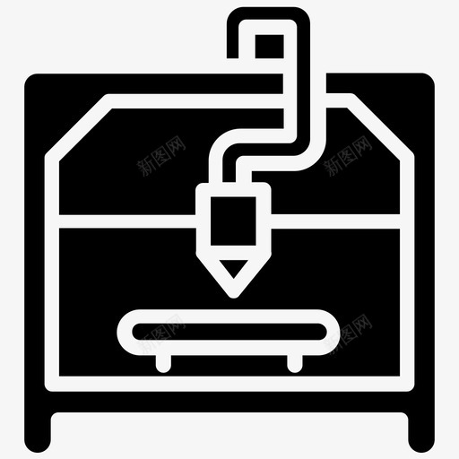 3d打印机3d模型3d建模图标svg_新图网 https://ixintu.com 3d建模 3d打印机 3d曲面 3d模型 人工智能字形图标 加法制造