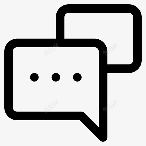 对话聊天讨论图标svg_新图网 https://ixintu.com 对话 用户界面线图标 聊天 讨论 通话