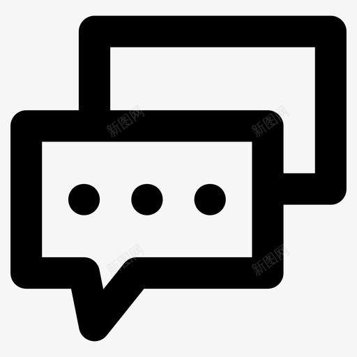 对话聊天讨论图标svg_新图网 https://ixintu.com 对话 用户界面粗体图标 聊天 讨论 语音气泡