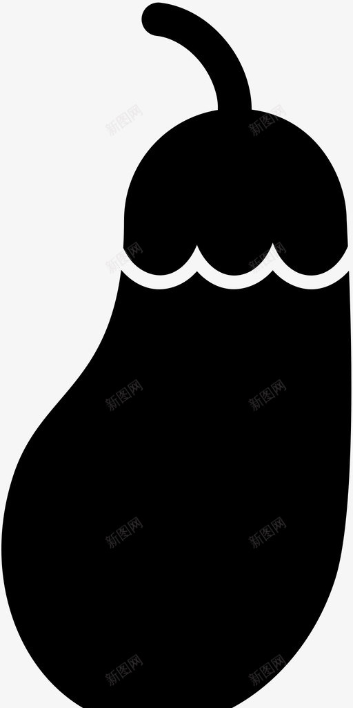 茄子食品水果和蔬菜图标svg_新图网 https://ixintu.com 水果和蔬菜 茄子 食品