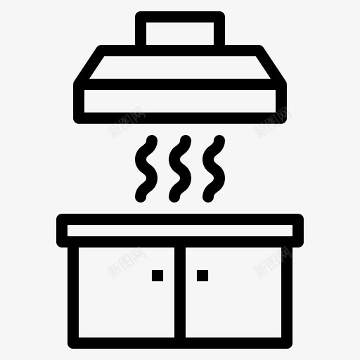 敞篷车通风柜厨房图标svg_新图网 https://ixintu.com 厨房 厨房工具 敞篷车 炉灶 通风柜