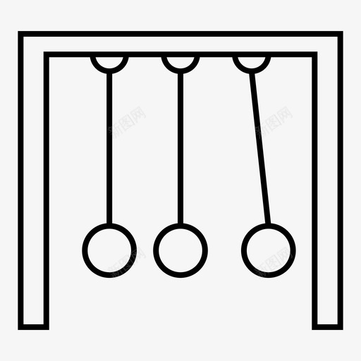 牛顿摇篮平衡球图标svg_新图网 https://ixintu.com 学校 平衡 牛顿摇篮 球