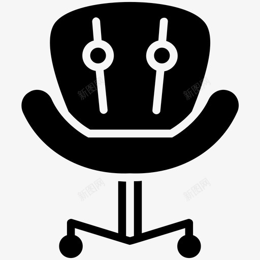 沙龙椅办公椅旋转椅图标svg_新图网 https://ixintu.com 办公椅 旋转椅 沙龙椅 美容院雕文图标