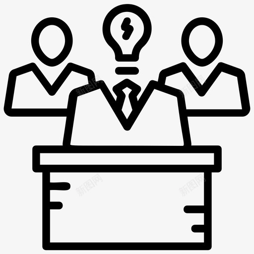 团队智慧聪明的想法头脑发热图标svg_新图网 https://ixintu.com 人力资源线图标 创意 团队智慧 头脑发热 智慧 聪明的想法